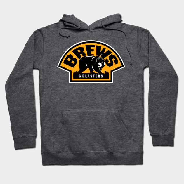 Brews and Blasters Hockey Hoodie by RetroZap